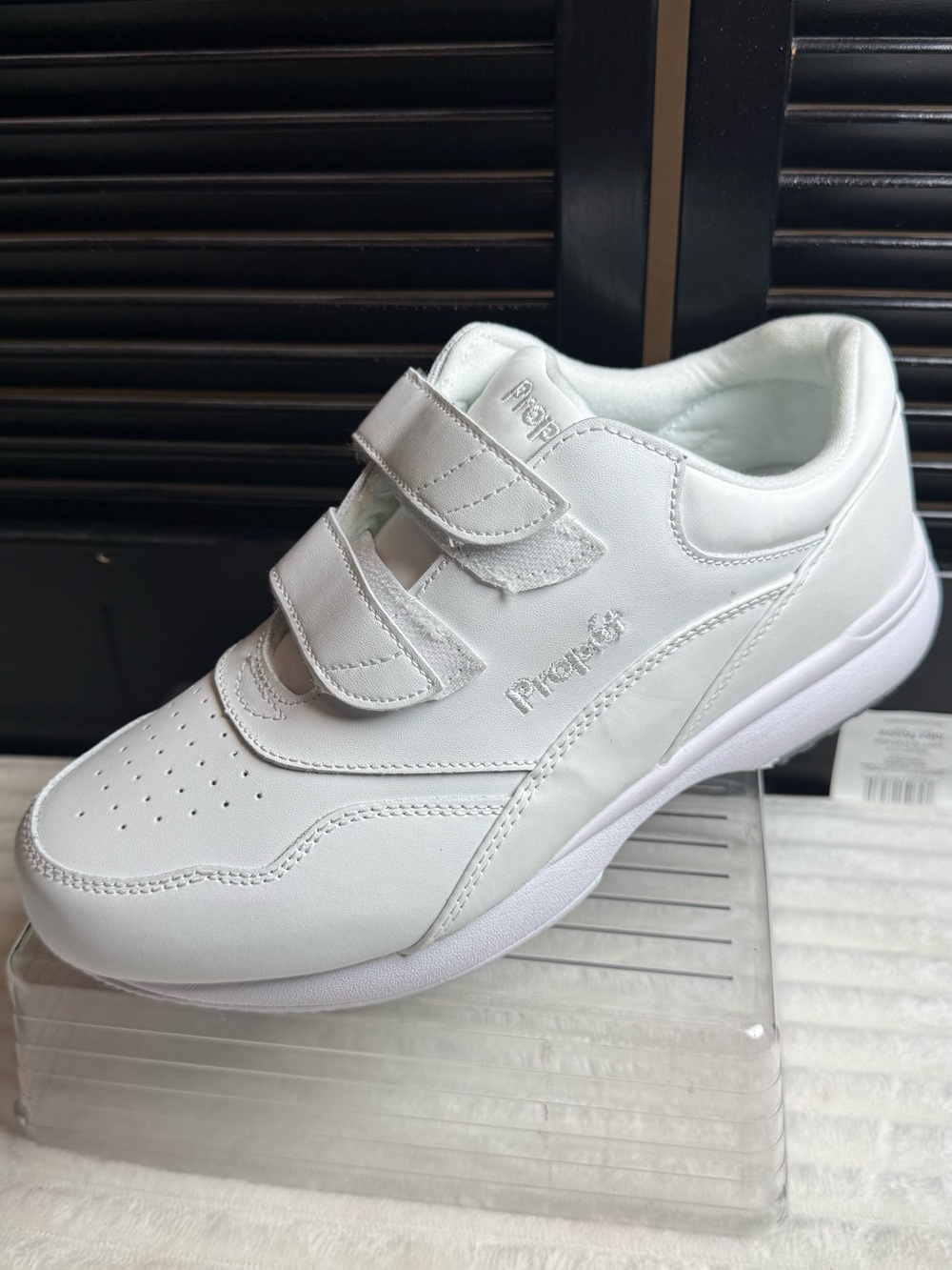 Propét White Strap Comfort Walking Shoe